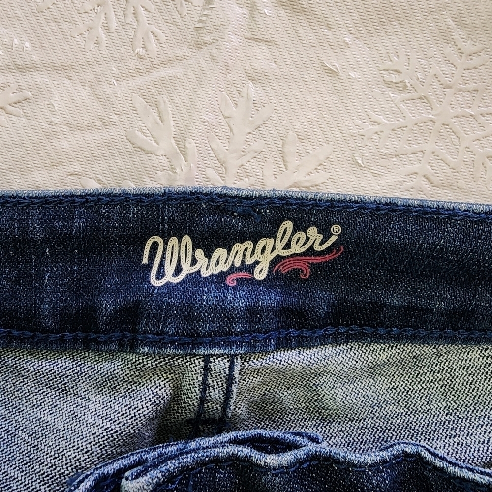 Wrangler Denim Jeans Women's Blue Size 9 / 34 Wide Leg flare leg - Picture 11 of 11